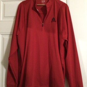 Red Adidas Men’s 3/4 zip XL golf shirt
